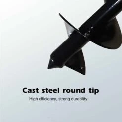 LUCKY-88 Outil De Desserrage De Jardin, Foret De Tarière De Jardin (manuel 10cmX60cm Pointe Ronde Noire) -Tarière motorisée Soldes 58879231 3