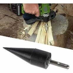FLYME 38-45MM Fendeuse à Bois Cône De Vis De Fendage De Tarière Pour Fendeuse De Bûches Visseuse Sur Acier Plastique -Tarière motorisée Soldes 59147009 3
