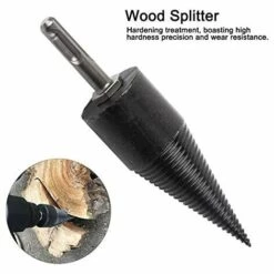 FLYME 38-45MM Fendeuse à Bois Cône De Vis De Fendage De Tarière Pour Fendeuse De Bûches Visseuse Sur Acier Plastique -Tarière motorisée Soldes 59147009 4