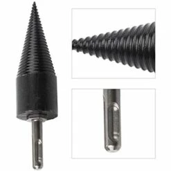 FLYME 38-45MM Fendeuse à Bois Cône De Vis De Fendage De Tarière Pour Fendeuse De Bûches Visseuse Sur Acier Plastique -Tarière motorisée Soldes 59147009 5