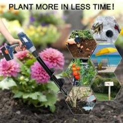 FLYME Mèche Jardin Tarière, Perceuse à Spirale, Outil De Plantation Pratique, Creuser Des Trous Cultiver En Profondeur, Foret Planteuse De Perçage à Arbre Hex Bulbe à Fleurs (Ø 80×300mm) -Tarière motorisée Soldes 59147010 5