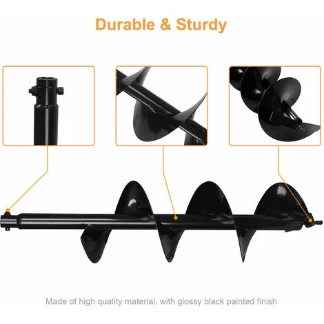 JOORRT Foret De Jardin En Spirale 80x20cm Mèche Jardin Tarière Outil De Creuser Des Trous Cultiver En Profondeur Pour Fleur Planter Des Arbres Arbustes 3 JOORRT Foret De Jardin En Spirale 80x20cm Mèche Jardin Tarière Outil De Creuser Des Trous Cultiver En Profondeur Pour Fleur Planter Des Arbres Arbustes – Image 3