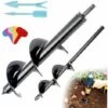 JOORRT Mèche Jardin Tarière 2 Pièces Ø80mm×300mm + Ø40mm×220mm Forets De Jardin En Spirale Outil De Plantation Pratique Pour Faire Rapidement Trou Et Planter Des Fleurs Arbres Arbustes