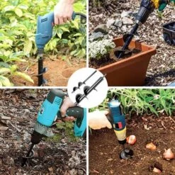 JOORRT Mèche Jardin Tarière 2 Pièces Ø80mm×300mm + Ø40mm×220mm Forets De Jardin En Spirale Outil De Plantation Pratique Pour Faire Rapidement Trou Et Planter Des Fleurs Arbres Arbustes 8 JOORRT Mèche Jardin Tarière 2 Pièces Ø80mm×300mm + Ø40mm×220mm Forets De Jardin En Spirale Outil De Plantation Pratique Pour Faire Rapidement Trou Et Planter Des Fleurs Arbres Arbustes -Tarière motorisée Soldes 59171127 4
