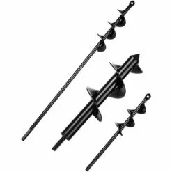 JOORRT Jardin Tarière Pour Perceuse Sans FilØ40/80mm*Longueur 22/42/30MM &Gants Jardinage Foreuse De Jardin En Spirale Tarière Mèche Thermique-Outil De Plantation Pratique Des ArbresArbustes Culture