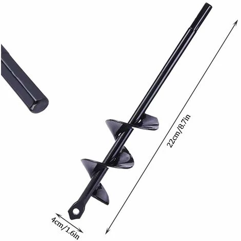 JOORRT Mèche Jardin Tarière Perceuse De Jardin Tarière Tige Hexagonale Acier Inoxydable Tarière Pour Fleur Planter Des Arbres Arbustes 2 JOORRT Mèche Jardin Tarière Perceuse De Jardin Tarière Tige Hexagonale Acier Inoxydable Tarière Pour Fleur Planter Des Arbres Arbustes – Image 2