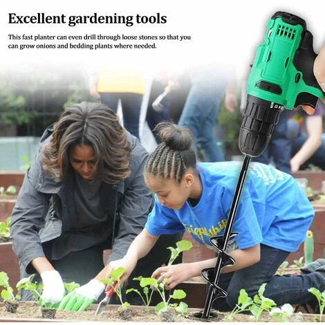 JOORRT Mèche Jardin Tarière Perceuse De Jardin Tarière Tige Hexagonale Acier Inoxydable Tarière Pour Fleur Planter Des Arbres Arbustes 4 JOORRT Mèche Jardin Tarière Perceuse De Jardin Tarière Tige Hexagonale Acier Inoxydable Tarière Pour Fleur Planter Des Arbres Arbustes – Image 4