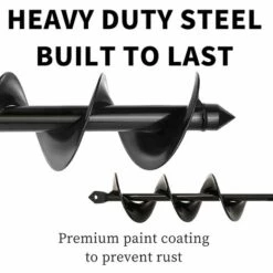 JOORRT Foret Hélicoïdal De Jardinage - Arbre Robuste En Forme De Spirale - Pour Perceuse Sans Fil - Idéal Pour Creuser Des Trous - (9 X 40 Cm/4 X 42 Cm) -Tarière motorisée Soldes 59171150 4