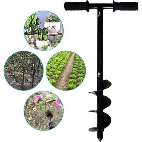 JOORRT Mèche Jardin Tarière Tarière Manuelle De JardinTarière Hélicoïdale Avec PoignéeGants Outil De Jardinage Pour Faire Trou Planter Des ArbresArbustesCulture Profonde Fleurs Bulbes Miniatures 2 JOORRT Mèche Jardin Tarière Tarière Manuelle De JardinTarière Hélicoïdale Avec PoignéeGants Outil De Jardinage Pour Faire Trou Planter Des ArbresArbustesCulture Profonde Fleurs Bulbes Miniatures – Image 2