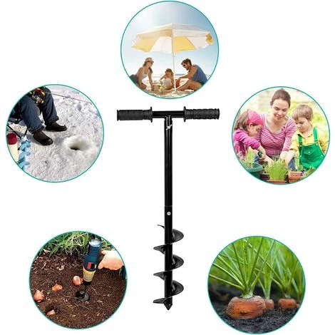 JOORRT Mèche Jardin Tarière Tarière Manuelle De JardinTarière Hélicoïdale Avec PoignéeGants Outil De Jardinage Pour Faire Trou Planter Des ArbresArbustesCulture Profonde Fleurs Bulbes Miniatures 4 JOORRT Mèche Jardin Tarière Tarière Manuelle De JardinTarière Hélicoïdale Avec PoignéeGants Outil De Jardinage Pour Faire Trou Planter Des ArbresArbustesCulture Profonde Fleurs Bulbes Miniatures – Image 4