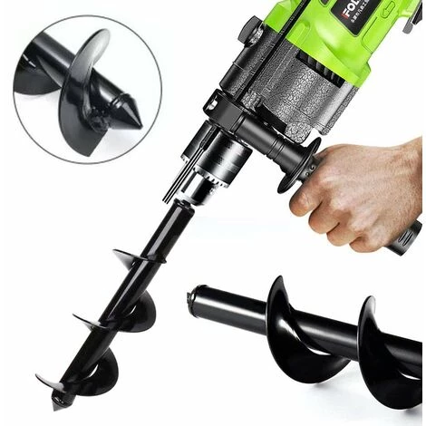 JOORRT Foret De Jardin En Acier Perceuse De Jardin Perceuse à Fleurs De Jardin Foret De Jardin En Spirale Mèche Jardin Tarière Tariere Perceuse Pour Planteur Rapide Planteur D'Arbres Noir 5 JOORRT Foret De Jardin En Acier Perceuse De Jardin Perceuse à Fleurs De Jardin Foret De Jardin En Spirale Mèche Jardin Tarière Tariere Perceuse Pour Planteur Rapide Planteur D'Arbres Noir – Image 5