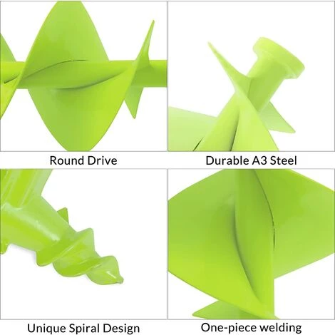 JOORRT Mèche Jardin Tarière Forets De Jardin En Spirale Pour Perceuse Tariere Perceuse Tarriere Jardin Perceuse Outil De Plantation Pratique Pour Fleur Planter Des Arbres Arbustes Avec Ciseaux(10 Cm) 2 JOORRT Mèche Jardin Tarière Forets De Jardin En Spirale Pour Perceuse Tariere Perceuse Tarriere Jardin Perceuse Outil De Plantation Pratique Pour Fleur Planter Des Arbres Arbustes Avec Ciseaux(10 Cm) – Image 2