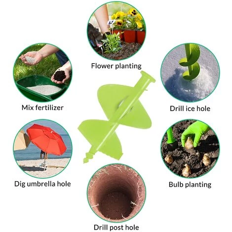 JOORRT Mèche Jardin Tarière Forets De Jardin En Spirale Pour Perceuse Tariere Perceuse Tarriere Jardin Perceuse Outil De Plantation Pratique Pour Fleur Planter Des Arbres Arbustes Avec Ciseaux(10 Cm) 5 JOORRT Mèche Jardin Tarière Forets De Jardin En Spirale Pour Perceuse Tariere Perceuse Tarriere Jardin Perceuse Outil De Plantation Pratique Pour Fleur Planter Des Arbres Arbustes Avec Ciseaux(10 Cm) – Image 5