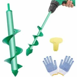 JOORRT Mèche Jardin Tarière Ø 80 Et Ø 40 Mm 2 Pièces Forets De Jardin En Spirale Tarriere Jardin Perceuse Pour De Tarriere Foret Perceuse Sans Fil Outil De Crevaison Pour Plantes