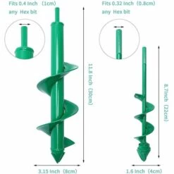 JOORRT Mèche Jardin Tarière Ø 80 Et Ø 40 Mm 2 Pièces Forets De Jardin En Spirale Tarriere Jardin Perceuse Pour De Tarriere Foret Perceuse Sans Fil Outil De Crevaison Pour Plantes -Tarière motorisée Soldes 59171165 3