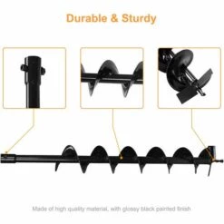 JOORRT Foret De Jardin En Spirale 80x10cm Mèche Jardin Tarière Outil De Creuser Des Trous Cultiver En Profondeur Pour Fleur Planter Des Arbres Arbustes -Tarière motorisée Soldes 59171170 3