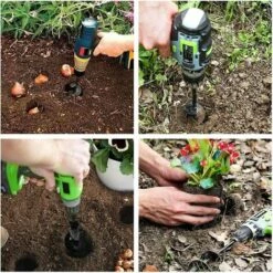 JOORRT Foret Hélicoïdal Avec Gants De Jardinage Pour Semis Et Bulbes De Fleurs -Tarière motorisée Soldes 59171173 3