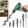 JOORRT Outil Commun - 6 Tailles - Foret Hélicoïdal - Pour Jardinage Creuser Semis Fleurs Plantes - 8 X 25 Cm