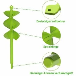 JOORRT Perceuse De Jardin Hélicoïdale Ø80mm Longueur 300mm Perceuse De Jardin Perceuse Perceuse à Plantes Perceuse De Jardin Tournevis Sans Fil Perceuse à Plantes -Tarière motorisée Soldes 59171179 3