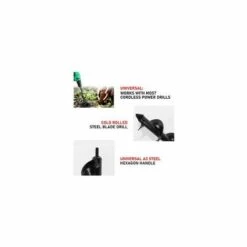 DECKON Jardin Tarière Pour Perceuse Sans FilLongueur Gants Jardinage Foreuse De Jardin En Spirale Tarière Mèche Thermique-Outil De Plantation Pratique Des ArbresArbustes Culture -Tarière motorisée Soldes 59498676 4
