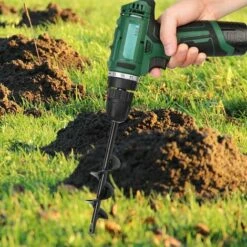 GroupM Accessoires De Jardin, Petite Perceuse Hélicoïdale à Vis (diamètre 4cm X Longueur 22cm) -Tarière motorisée Soldes 59504745 5