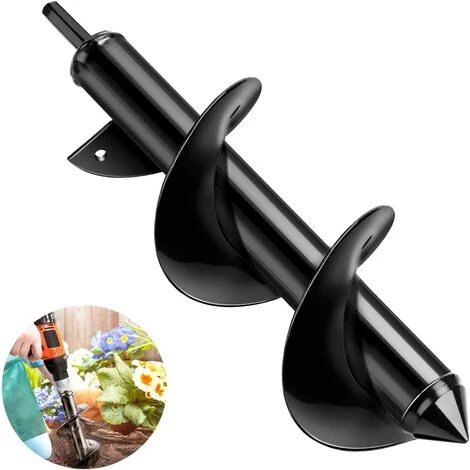 LangRay Foret Hélico?dal De Tarière De Jardin, Perceuse à Main électrique Sans Fil Foreuse Tarière, Outil De Creusement De Perceuse De Trou Pour Gagner Du Temps Pour Planter Des Plants D'ampoules De Lit (D-8cm, L-25cm) 1 LangRay Foret Hélico?dal De Tarière De Jardin, Perceuse à Main électrique Sans Fil Foreuse Tarière, Outil De Creusement De Perceuse De Trou Pour Gagner Du Temps Pour Planter Des Plants D'ampoules De Lit (D-8cm, L-25cm)