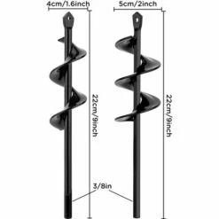 NAXUNNN 4 X 22 Cm, 5 X 22 Cm Foret à Vis Foret De Jardin Vis Sans Fin Pour Plante Foreuse -Tarière motorisée Soldes 60086680 5