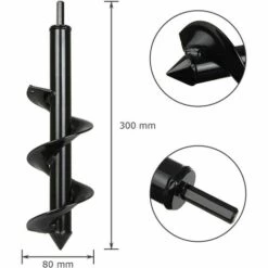 NAXUNNN Mèche Tarière Pour Perceuse,Jardin Foreuse Ø 83mm+ Gants -Tarière motorisée Soldes 60086683 5