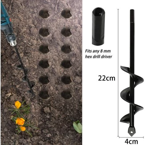NAXUNNN Foret De Jardin Pour Perceuse,outil D'excavation Pour Les Plantations 3 NAXUNNN Foret De Jardin Pour Perceuse,outil D'excavation Pour Les Plantations – Image 3
