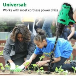 NAXUNNN Tariere Pour Perceuse,Foret Hélicoïdal De Jardinage,4×45cm -Tarière motorisée Soldes 60086743 5