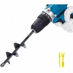 NAXUNNN Tariere Jardin Perceuse Amélioré 4x22cm Perceuse Jardinage Foret Spirale