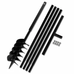 FIMEI Tarière De Sol Avec Manche 150 Mm Et Tube D'extension 5 M Acier