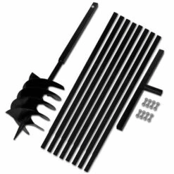 FIMEI Tarière De Sol Avec Manche 200 Mm Et Tube D'extension 9 M Acier