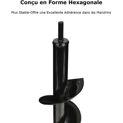 Cisea Mèche Tarière Pour Perceuse, Jardin Foreuse Ø 83mm+ Gants, Jardin Tarière Pour Perceuse électrique, Outil De Plantation Pratique Pour Fleur Planter Des Arbres Arbustes 3 Cisea Mèche Tarière Pour Perceuse, Jardin Foreuse Ø 83mm+ Gants, Jardin Tarière Pour Perceuse électrique, Outil De Plantation Pratique Pour Fleur Planter Des Arbres Arbustes – Image 3