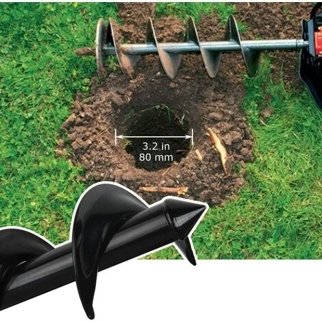 Cisea Mèche Tarière Pour Perceuse, Jardin Foreuse Ø 83mm+ Gants, Jardin Tarière Pour Perceuse électrique, Outil De Plantation Pratique Pour Fleur Planter Des Arbres Arbustes 4 Cisea Mèche Tarière Pour Perceuse, Jardin Foreuse Ø 83mm+ Gants, Jardin Tarière Pour Perceuse électrique, Outil De Plantation Pratique Pour Fleur Planter Des Arbres Arbustes – Image 4