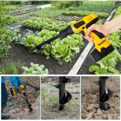 NAXUNNN Jardin Foreuse, Outil De Plantation Pratique Pour Fleur Planter Des Arbres Arbustes (Dia: 8cm L: 30cm) -Tarière motorisée Soldes 60502591 5