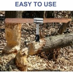 NAXUNNN Perceuse à Main Pour Le Travail Du Bois, Perceuse De Survie Manuel Avec étui En Cuir, (Brun) -Tarière motorisée Soldes 60506013 4