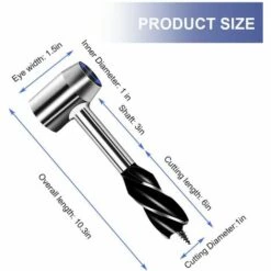 NAXUNNN Perceuse à Main Pour Le Travail Du Bois, Perceuse De Survie Manuel Avec étui En Cuir, (Brun) -Tarière motorisée Soldes 60506013 5