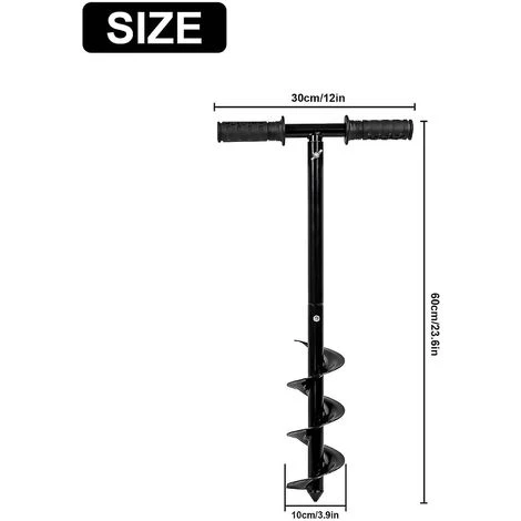PREMIER Vis Sans Fin De Jardin Manuel Tarière De Jardin Vis Sans Fin Spirale Avec Poignée Gants Outil De Jardin Pour Faire Des Trous 2 PREMIER Vis Sans Fin De Jardin Manuel Tarière De Jardin Vis Sans Fin Spirale Avec Poignée Gants Outil De Jardin Pour Faire Des Trous – Image 2