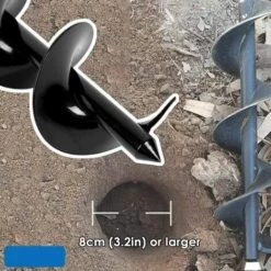 HEGUYEY Jardin Foreuse, Tige Hexagonale Acier Inoxydable, Tariere Thermique, Creuser Des Trous Cultiver En Profondeur, Outil De Plantation Pratique Pour Fleur Planter Des Arbres Arbustes ,Dia: 8cm L: 30cm 8 HEGUYEY Jardin Foreuse, Tige Hexagonale Acier Inoxydable, Tariere Thermique, Creuser Des Trous Cultiver En Profondeur, Outil De Plantation Pratique Pour Fleur Planter Des Arbres Arbustes ,Dia: 8cm L: 30cm -Tarière motorisée Soldes 60657511 4