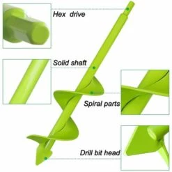 BAICCCF Mèche Pour Tarière 8 Cmx30 Cm Pour La Plantation D'un Arbre Solide Et D'un Foret Triangulaire Plus Solide Pour La Plantation De Plantes à Bulbe -Tarière motorisée Soldes 60740120 3