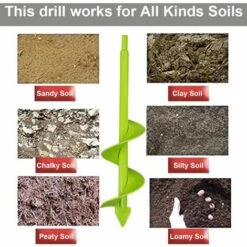 BAICCCF Mèche Pour Tarière 8 Cmx30 Cm Pour La Plantation D'un Arbre Solide Et D'un Foret Triangulaire Plus Solide Pour La Plantation De Plantes à Bulbe -Tarière motorisée Soldes 60740120 4