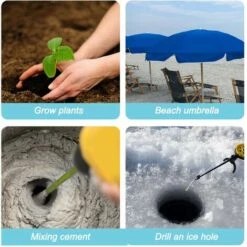 BAICCCF Mèche Pour Tarière 8 Cmx30 Cm Pour La Plantation D'un Arbre Solide Et D'un Foret Triangulaire Plus Solide Pour La Plantation De Plantes à Bulbe -Tarière motorisée Soldes 60740120 5