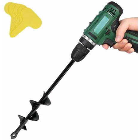 BAICCCF Mèche Pour Tarière,planteur Rapide De Greffe De Plantes, Foret En Spirale Pour Bulbes,tulipes,fleurs D'iris, Compostage De Fleurs, Parapluie,perceuse Hexagonale 3/8" (4 Cm X 22 Cm Et 50 étiquettes) 1 BAICCCF Mèche Pour Tarière,planteur Rapide De Greffe De Plantes, Foret En Spirale Pour Bulbes,tulipes,fleurs D'iris, Compostage De Fleurs, Parapluie,perceuse Hexagonale 3/8" (4 Cm X 22 Cm Et 50 étiquettes)