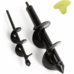 BAICCCF Mèche Pour Tarière 4CMx22CM& 8CMx30CM Foret En Spirale Pour Tarière De Jardin Rapid Planter For 3/8" Hex Drive Drill -pour Tulipes,iris, Plantes à Massif Et Creuser Des Racines De Mauvaises Herbes
