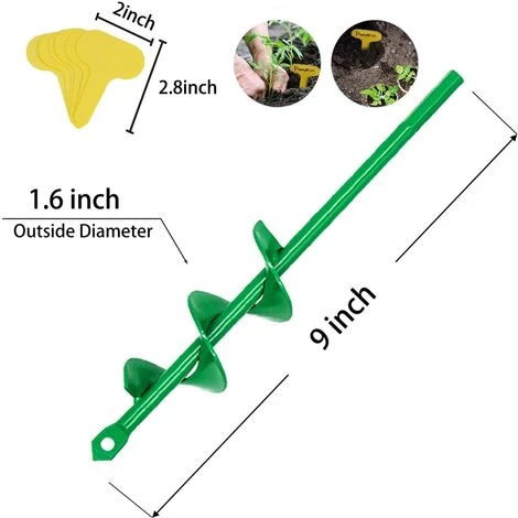 BAICCCF Mèche Pour Tarière, Outil De Planteur D'ampoules, Planteur Rapide De Plantes, Tarière De 4 Cm X 22 Cm Pour Bulbes, Tulipes, Fleurs D'iris, Compostage De Parapluie, Perceuse Hexagonale 3/8" 2 BAICCCF Mèche Pour Tarière, Outil De Planteur D'ampoules, Planteur Rapide De Plantes, Tarière De 4 Cm X 22 Cm Pour Bulbes, Tulipes, Fleurs D'iris, Compostage De Parapluie, Perceuse Hexagonale 3/8" – Image 2