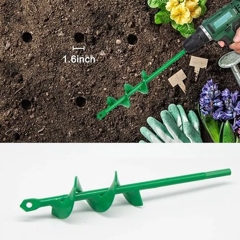 BAICCCF Mèche Pour Tarière, Outil De Planteur D'ampoules, Planteur Rapide De Plantes, Tarière De 4 Cm X 22 Cm Pour Bulbes, Tulipes, Fleurs D'iris, Compostage De Parapluie, Perceuse Hexagonale 3/8" 5 BAICCCF Mèche Pour Tarière, Outil De Planteur D'ampoules, Planteur Rapide De Plantes, Tarière De 4 Cm X 22 Cm Pour Bulbes, Tulipes, Fleurs D'iris, Compostage De Parapluie, Perceuse Hexagonale 3/8" – Image 5
