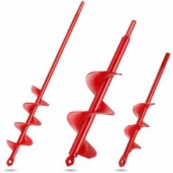 BAICCCF Mèche Pour Tarière 3 Forets à Tarière Pour Planter Des Bulbes De Jardin Outil De Jardinière Post Hole Digger Bulb Planter Tool 4CMx22CM 5CMx45CM Et 8CMx30CM Pour Sable/sol Humide/sec