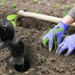 BAICCCF Mèche Pour Tarière 10 Cm X 30 Cm Pour Plantes De Jardin, Bulbes De Fleurs, Tarière En Spirale, Perceuse Rapide Pour Planteur De Terre, Tarière Ou Perceuse à Trou De Parapluie Pour Perceuse à Entraînement Hexagonal De 3/8". -Tarière motorisée Soldes 60740487 4