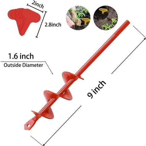 BAICCCF Mèche Pour Tarière, Planteur Rapide De Greffe De Plantes, Foret En Spirale Pour Bulbes,tulipes,fleurs D'iris,compostage De Fleurs, Parapluie, Perceuse Hexagonale 3/8" (4 Cm X 22 Cm Et 50 étiquettes) 2 BAICCCF Mèche Pour Tarière, Planteur Rapide De Greffe De Plantes, Foret En Spirale Pour Bulbes,tulipes,fleurs D'iris,compostage De Fleurs, Parapluie, Perceuse Hexagonale 3/8" (4 Cm X 22 Cm Et 50 étiquettes) – Image 2